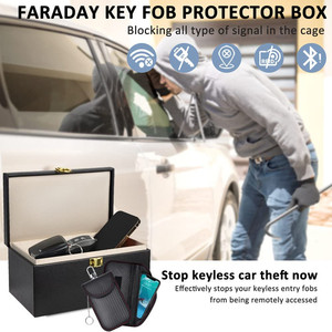 Sac de blocage de signal Faraday pour clé de voiture, téléphones, bloqueur RFID, brouilleur GPS, protection antivol et de confidentialité, ensemble de pochettes - Product Image 6
