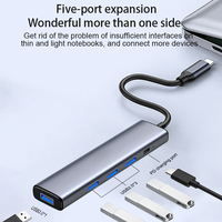 JustLink 5 en 1 PD multiport adaptateur USB Port USB 3.0 chargeur de téléphone Station d'accueil de charge rapide pour ordinateur portable