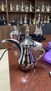 <span class=keywords><strong>Cafetera</strong></span> Árabe Dallah de Acero Inoxidable Plateado Resistente de 1000 ml (1 L) para Uso Profesional en Restaurantes y Cafeterías - Product Image 6