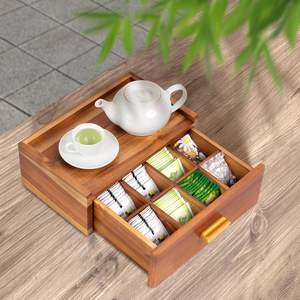 Organizador de Bolsitas de Té de Madera de Acacia Personalizado, Organizadores de Té y Caja de Almacenamiento, Caja de Té para Guardar Bolsitas de Té, Cajón de Almacenamiento, Soporte para Bolsitas de Té - Product Image 6