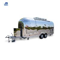 MAICHE Chariot de cuisine mobile multifonctionnel à 4 roues en acier inoxydable 304 avec surface miroir, personnalisable, pour hot-dogs, glaces, café, barbecue et autres aliments