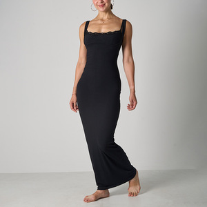 Premium elegante e alla moda In pizzo <span class=keywords><strong>delicato</strong></span> due In uno stile da donna taglie forti Fit con Silhouette fluida abito Midi In pizzo da donna - Product Image 1