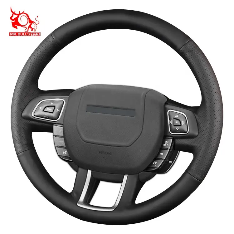 Hand sewing leather Steering Wheel Cover For land rover Range Rover Evoque 5-door 2012