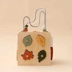 Cube d'activités Montessori multifonctionnel 5 en 1 en bois écologique non toxique, blocs de construction, jouets éducatifs pour la petite enfance - Product Image 5