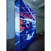 Boîte lumineuse publicitaire pliable et portable pour salon professionnel, en aluminium sans cadre, double face, rétroéclairée par LED, en tissu durable