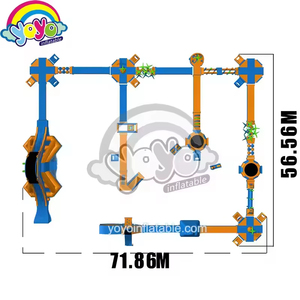 Parc aquatique gonflable modulaire à sensations fortes, zones de divertissement rapides à dégonfler, pour centres de villégiature commerciaux - Product Image 2