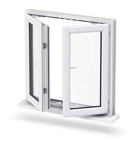 Ventanas Abatibles de Aluminio a Prueba de Viento, con Doble Vidrio Templado, Diseño Minimalista, Tamaño y Color Personalizables, para Uso en Villas