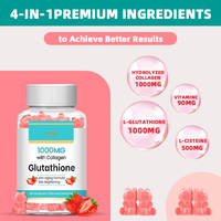 Complément alimentaire végétalien pour éclaircir la peau, anti-âge et antioxydant, à base de L-glutathion pur halal, en gummies, marque privée OEM