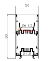 Profilé en aluminium 6063-T5 pour bandes LED, décorations, service de découpe LS-159