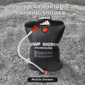 Chauffe-eau <span class=keywords><strong>solaire</strong></span> portable personnalisé de 20L, <span class=keywords><strong>douche</strong></span> de camping en PVC pour l'extérieur avec sac de tuyau chauffant de 5 gallons, autres équipements inclus - Product Image 3