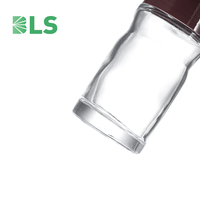 Bouteille anti-transpirant vide de 50ml en verre de forme unique personnalisée Bouteilles de déodorant à bille roulante Bouteilles à bille roulante avec couvercle en plastique