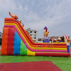 Château gonflable géant en PVC pour enfants, toboggan commercial double piste, château gonflable de cirque pour intérieur/extérieur - Product Image 2
