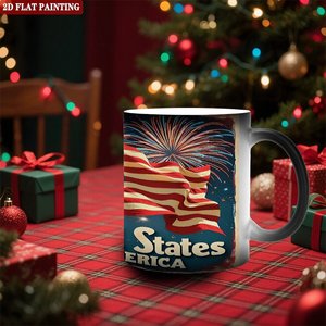 Heat Press DIY Blank <b>Ceramic</b> Mug Frosted Black 11oz Color Changing <b>Cup</b> - Product Image 2