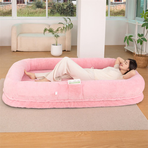 <span class=keywords><strong>Sofa</strong></span> tempat tidur kain lepas pasang, dapat dicuci, ukuran ekstra besar untuk anjing raksasa dan orang yang malas, bentuk persegi panjang. - Product Image 2