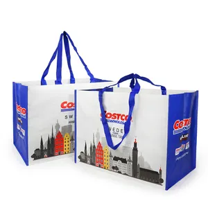 New Designer Factory's Custom Logo Printed Laminated Foldable Tote Wholesale High Quality PP Shopping Bag Reusable Eco Friendly