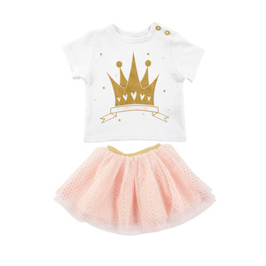 Nueva llegada de diseño de verano lindo 3 meses bebé niña vestidos de fiesta 3 piezas 100% algodón bebé vestido de las <span class=keywords><strong>niñas</strong></span> - Product Image 3