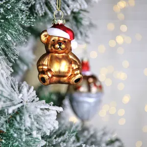 Eaglecadeaus Nieuwe Gepersonaliseerde Geblazen Glas Dieren Dragen Ornamenten Mini Kerstboom Opknoping Decoratie