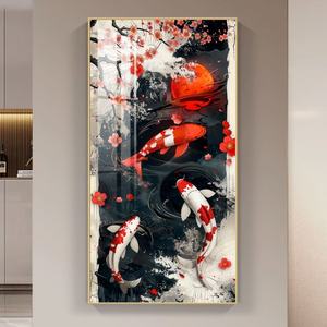 Pintura de Peces Coloridos en HD, Arte de Pared LED, Cuadro Abstracto Colorido, Pintura de Porcelana con Cristales de Diamante 5D, Lámpara de Pintura de Animales - Product Image 3