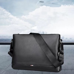 Men's Shoulder <b>Bag</b> Genuine Leather Black Crossbody <b>Bag</b> Fashionable Everyday Use - Product Image 1