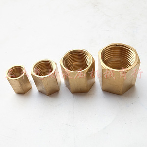 Brass Hex Nipple Female <b>Thread</b> Fittings 1/8 1/4 3/8 1/2 Inch For Pipe Water Pump Connection - Product Image 1
