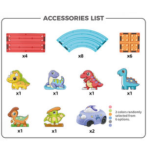 Jouet de voiture de course magnétique en plastique 3D 26 pièces Jouets magiques de dinosaures Créativité Tuiles magnétiques éducatives pour enfants - Product Image 2