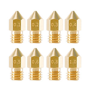 Piezas de impresora 3D MK8 Boquilla de latón Tamaños mixtos Cabezal de impresión 0,1/0,2/0,<span class=keywords><strong>3</strong></span>/0,35/0,4/0,5/0,8/1mm 1,75mm Filamento para CR10 <span class=keywords><strong>Ender</strong></span> <span class=keywords><strong>3</strong></span> - Product Image 1