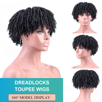 Perruques Dreadlocks Synthétiques à Bas Prix pour Hommes, Modèles Courts Bouclés