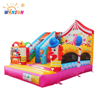 Château gonflable Winsun Clown Molding, résistant au feu, imperméable, PVC sans plomb, installation facile, taille personnalisée, CE