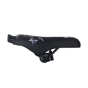 Asiento de <span class=keywords><strong>Bicicleta</strong></span> Negro Estampado al por Mayor, 24x14cm, 361g, de Cuero PVC con Agarre Trasero y Abrazadera de Riel de Acero - Product Image 3