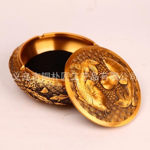 Ceniceros de latón puro para uso doméstico, sala de estar, hotel, mesa de té, mesa de café y escritorio del jefe - Ceniceros de cobre de alta gama. - Product Image 5