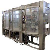 Équipement de remplissage à chaud 4 en 1 d'occasion, ligne de production automatique de lavage, remplissage, scellage et étiquetage pour boissons fonctionnelles