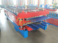 Rouleau de profil à double pont de haute qualité formant la machine presse à toit trapézoïdale à double couche de feuille ibr faisant la machine