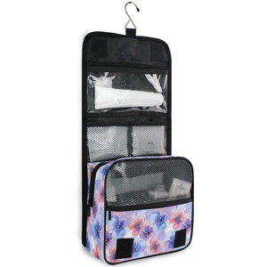 Bolsa de Cosméticos de Viaje Impermeable con Bajo MOQ, Neceser Organizador con Diseño Floral Personalizado y Gancho para Colgar - Product Image 2