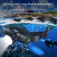Phare LED plongée lumière forte rechargeable lumineux étanche pêche sous-marine spéciale lampe de poche extérieure montée sur la tête