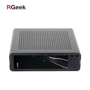 RGEEK Tùy Chỉnh <span class=keywords><strong>Mini</strong></span> <span class=keywords><strong>ITX</strong></span> PC Trường Hợp Hợp Kim Nhôm Trường Hợp Máy Tính Nhỏ <span class=keywords><strong>HTPC</strong></span> Chassis USB2.0 + 120W Power Adapter + 150W PICO PSU - Product Image 2