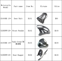 Carénages de cadre en fibre de carbone 3K pour BMW S1000RR 2019-2024, pièces et accessoires de moto
