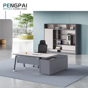 Modern Executive Office Desk Table Single Office Furniture L Shape Manager Computer Writing Table Desk