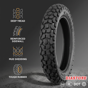 Nouveau pneu de moto tout-terrain DIASTONE Road Knobby à crampons, sans chambre à air, pour Dirt Bike, <span class=keywords><strong>Enduro</strong></span>, Motocross, boue, sable 3.00-17 - Product Image 3