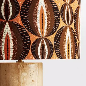 Lampe de table en travertin naturel D35 H54cm, source de lumière LED, base d'ampoule E27, commande par interrupteur, décoration pour salon et chambre à coucher - Product Image 3
