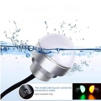 Lampe indicatrice à dôme LED rouge-vert, signal lumineux d'avertissement tricolore avec buzzer pour tour CNC, 12V 24V, éclairage de tour de machine