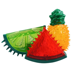 Anneau de dentition pour animaux de compagnie jouet à mâcher refroidissant fruits d'été citron ananas pastèque conception Durable grinçant <span class=keywords><strong>chien</strong></span> jouet à mâcher pour chiens dentition - Product Image 4