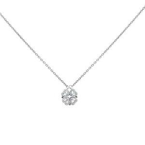 Collar de Cadena con Colgante de Trébol de Cuatro Hojas y <span class=keywords><strong>4</strong></span> Corazones para Mujer, Joyería de Circonita Cúbica Chapada a la Moda - Product Image 4