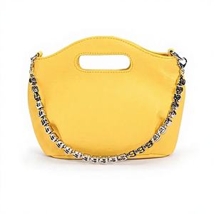 Sac à main rétro en cuir PU de luxe pour femmes avec fermeture à glissière Motif uni - Product Image 1