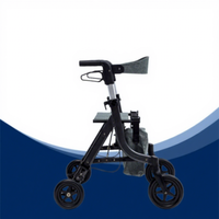 Déambulateur pliant multifonction léger pour personnes âgées, en alliage d'aluminium, à quatre roues, aide à la rééducation, chariot de courses pour tout-petits et seniors