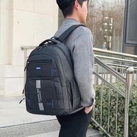 Sac à dos d'étudiant décontracté pour ordinateur portable, sac à dos de voyage imperméable pour le sport en plein air, unisexe, pour le bureau, avec fermeture éclair