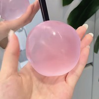 Balle anti-stress créative transdermique de 6 cm, moulable, élégante, souple, texture peau de crème glacée, faite à la main, Jamipeti transparente