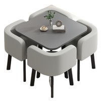 Table basse et chaises de luxe de haute qualité, ensemble de meubles de salle à manger modernes en bois pour salon