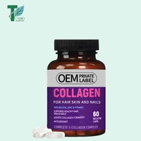 Capsules de collagène en gélules à marque privée OEM/ODM, biotine pour les cheveux, la peau et les ongles, vitamines, complément alimentaire