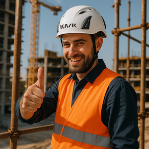 Casco di sicurezza bianco certificato EN397 con fascia regolabile per l'arrampicata - Product Image 6