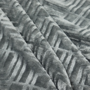 Manta de forro polar de franela de punto en relieve con <span class=keywords><strong>cepillo</strong></span> de un solo lado, ligera, acogedora, cálida, manta de cama de felpa a rayas - Product Image 3